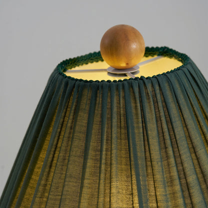 Retro Tafellamp met Geplooide Stoffen Kap – Warm Zacht Licht – Scandinavisch Minimalistisch Design voor Slaapkamer Woonkamer