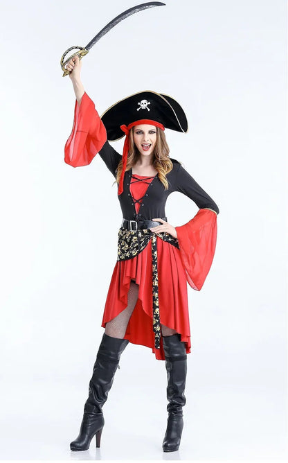 Piratenkostuum Dames Elegant Halloween Feestjurk