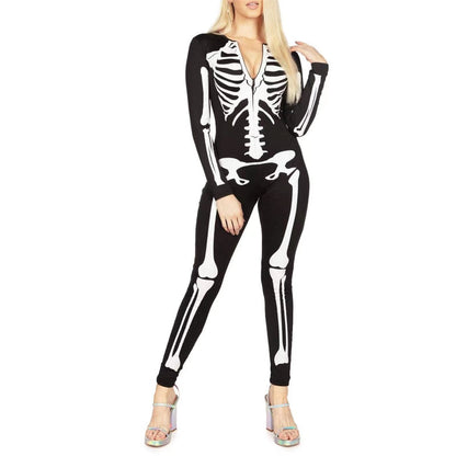 Halloween Kostuum met Spookachtig Skelet