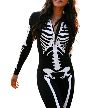 Halloween Kostuum met Spookachtig Skelet