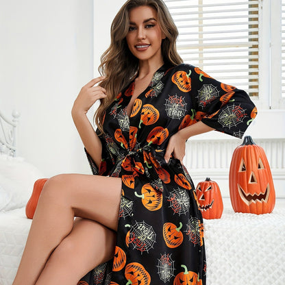 Halloween Kostuum met Pompoen Print voor Vrouw