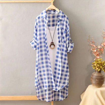 Witte Blouse Elegante Zomerjurk Voor Vrouw