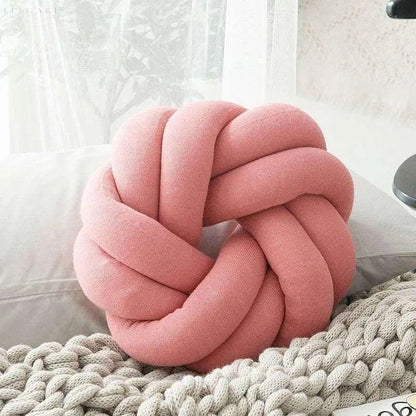 Sierkussen Knoop Rond Fluweel Decoratief 30cm Scandinavisch