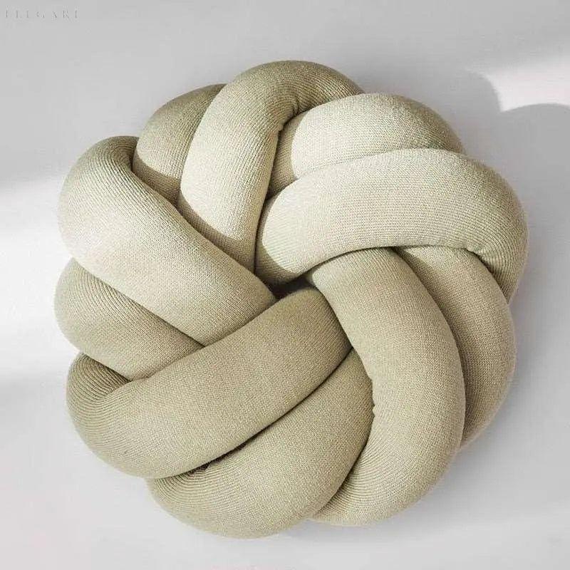 Sierkussen Knoop Rond Fluweel Decoratief 30cm Scandinavisch