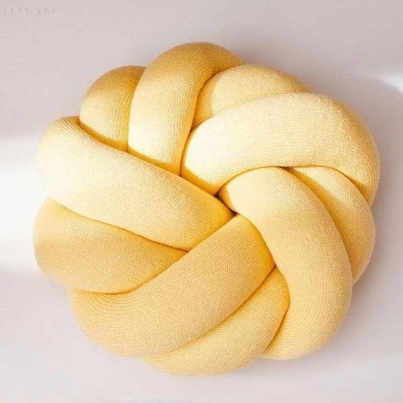 Sierkussen Knoop Rond Fluweel Decoratief 30cm Scandinavisch