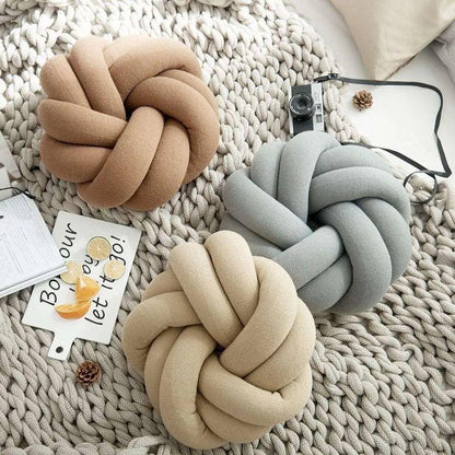 Sierkussen Knoop Rond Fluweel Decoratief 30cm Scandinavisch