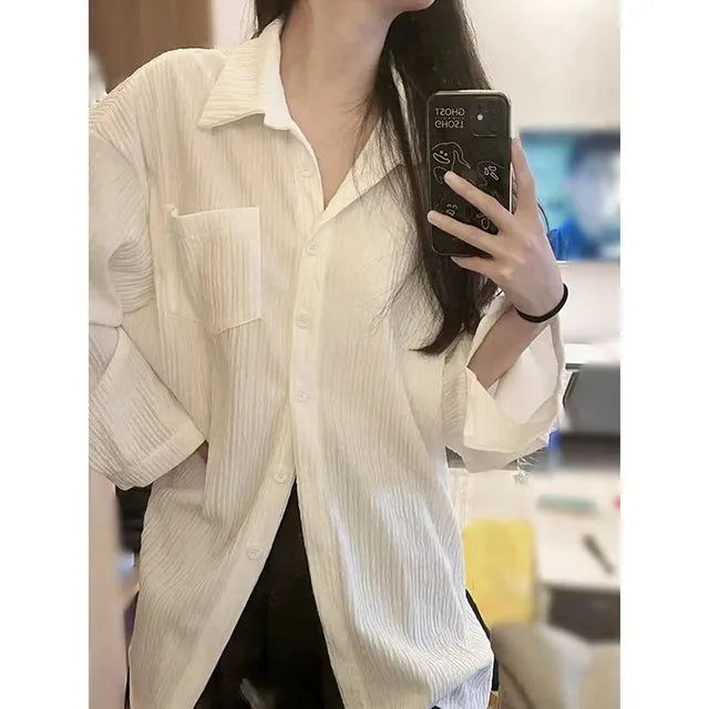Lichte Beschermende Blouse Zomer Katoen Linnen