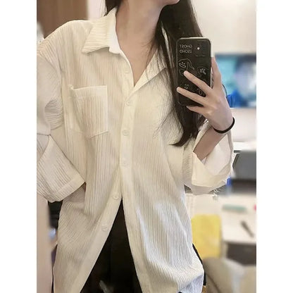 Lichte Beschermende Blouse Zomer Katoen Linnen