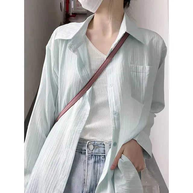 Lichte Beschermende Blouse Zomer Katoen Linnen - StudioMarella