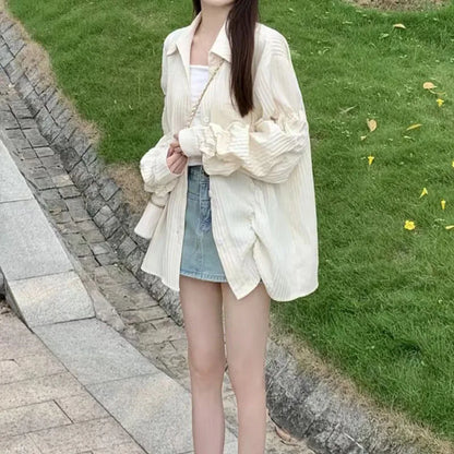 Lichte Beschermende Blouse Zomer Katoen Linnen