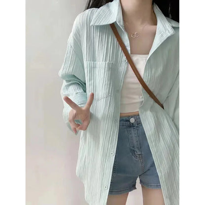 Lichte Beschermende Blouse Zomer Katoen Linnen