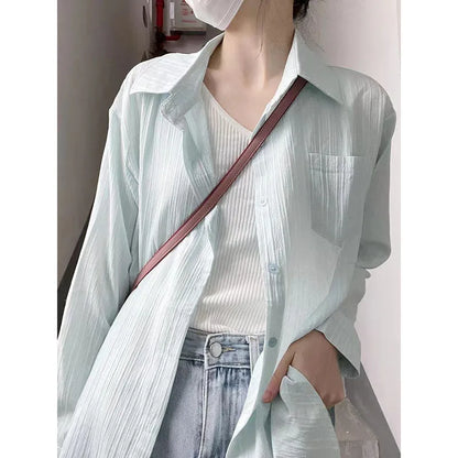 Lichte Beschermende Blouse Zomer Katoen Linnen