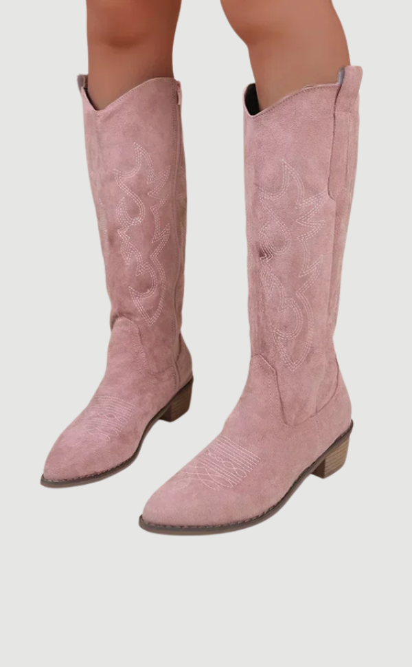 Cowboylaarzen Suède Western Stijlvol → Suède Cowboylaarzen Western Stijl
