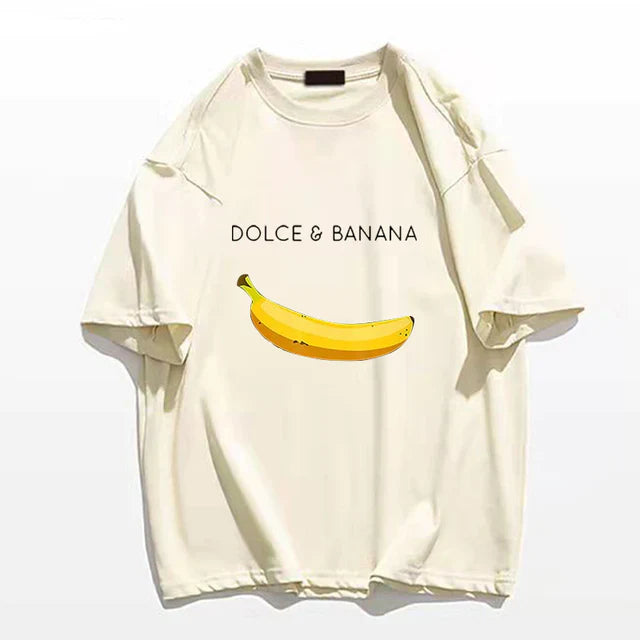 Calvin T-shirt Met Bananenprint Elegante Stijl