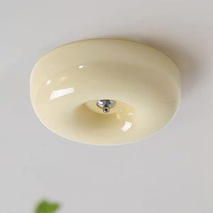 Plafondlamp Glas Swirl Metaal Wit Koffie Beige Woonkamer Slaapkamer LED 3000K 4000K 6000K Ø32 Ø40 Ø46cm Plafonnière Dimbaar