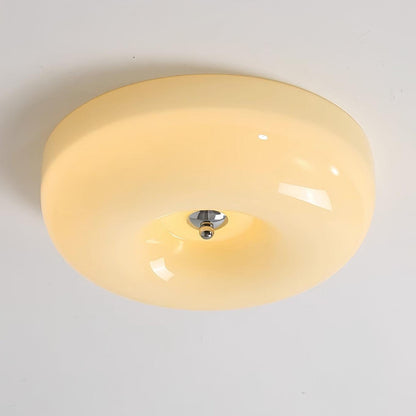 Plafondlamp Glas Swirl Metaal Wit Koffie Beige Woonkamer Slaapkamer LED 3000K 4000K 6000K Ø32 Ø40 Ø46cm Plafonnière Dimbaar