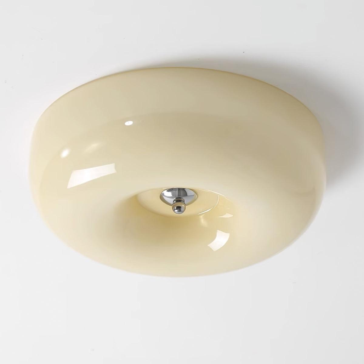 Plafondlamp Glas Swirl Metaal Wit Koffie Beige Woonkamer Slaapkamer LED 3000K 4000K 6000K Ø32 Ø40 Ø46cm Plafonnière Dimbaar