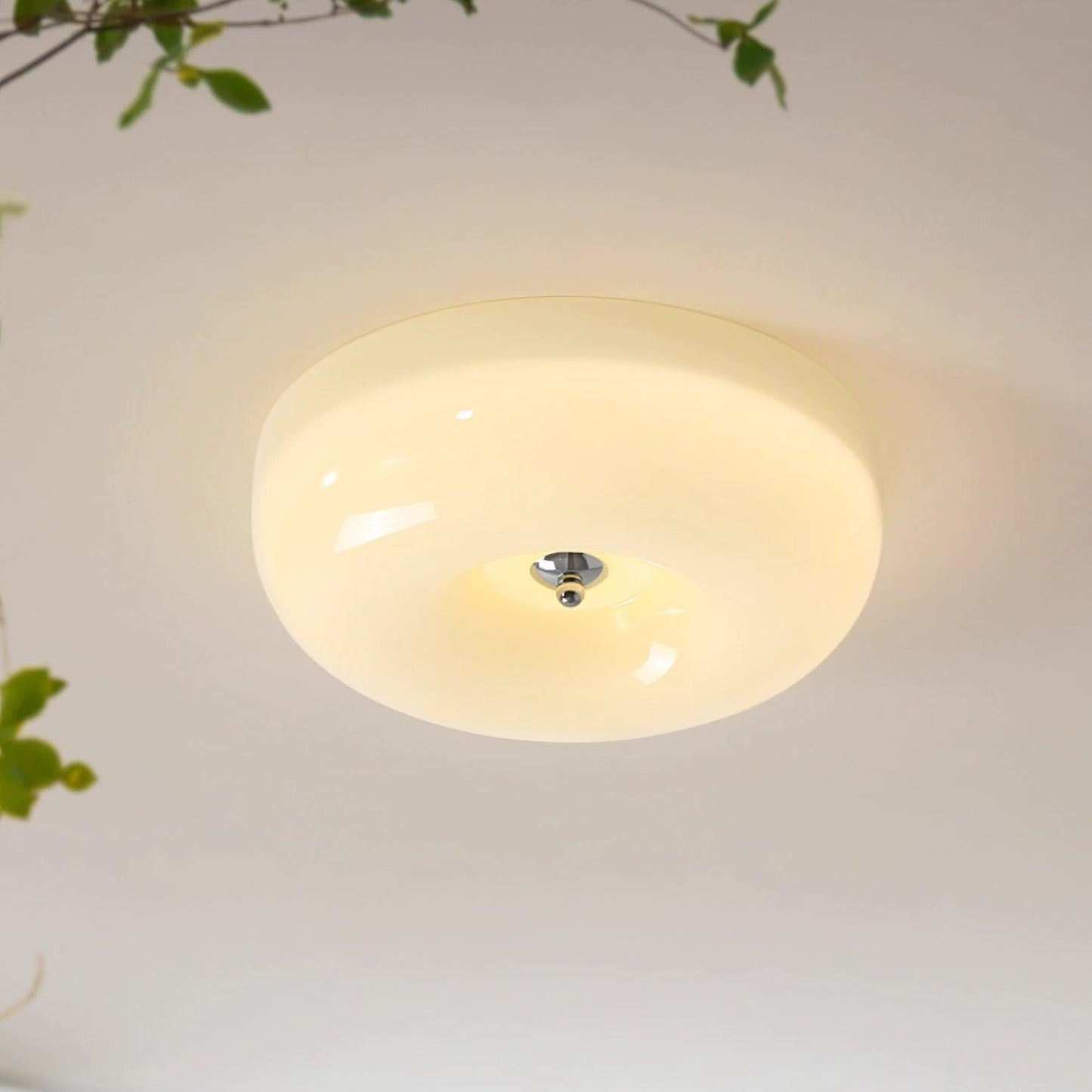 Plafondlamp Glas LED Metaal Wit Woonkamer Slaapkamer Hal Ronde Glazen Plafonnière Moderne Ceiling Light
