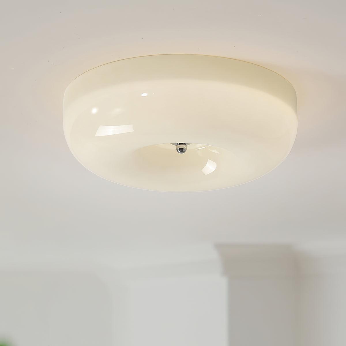 Plafondlamp Glas Swirl Metaal Wit Koffie Beige Woonkamer Slaapkamer LED 3000K 4000K 6000K Ø32 Ø40 Ø46cm Plafonnière Dimbaar