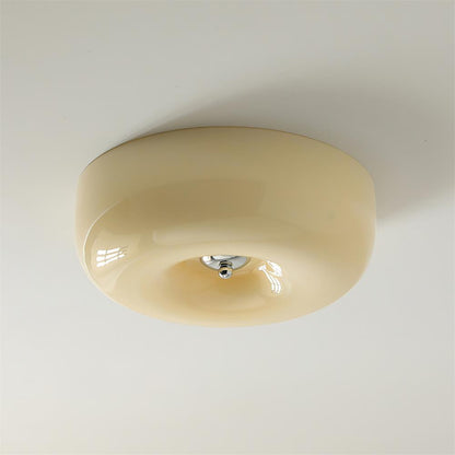 Plafondlamp Glas Swirl Metaal Wit Koffie Beige Woonkamer Slaapkamer LED 3000K 4000K 6000K Ø32 Ø40 Ø46cm Plafonnière Dimbaar