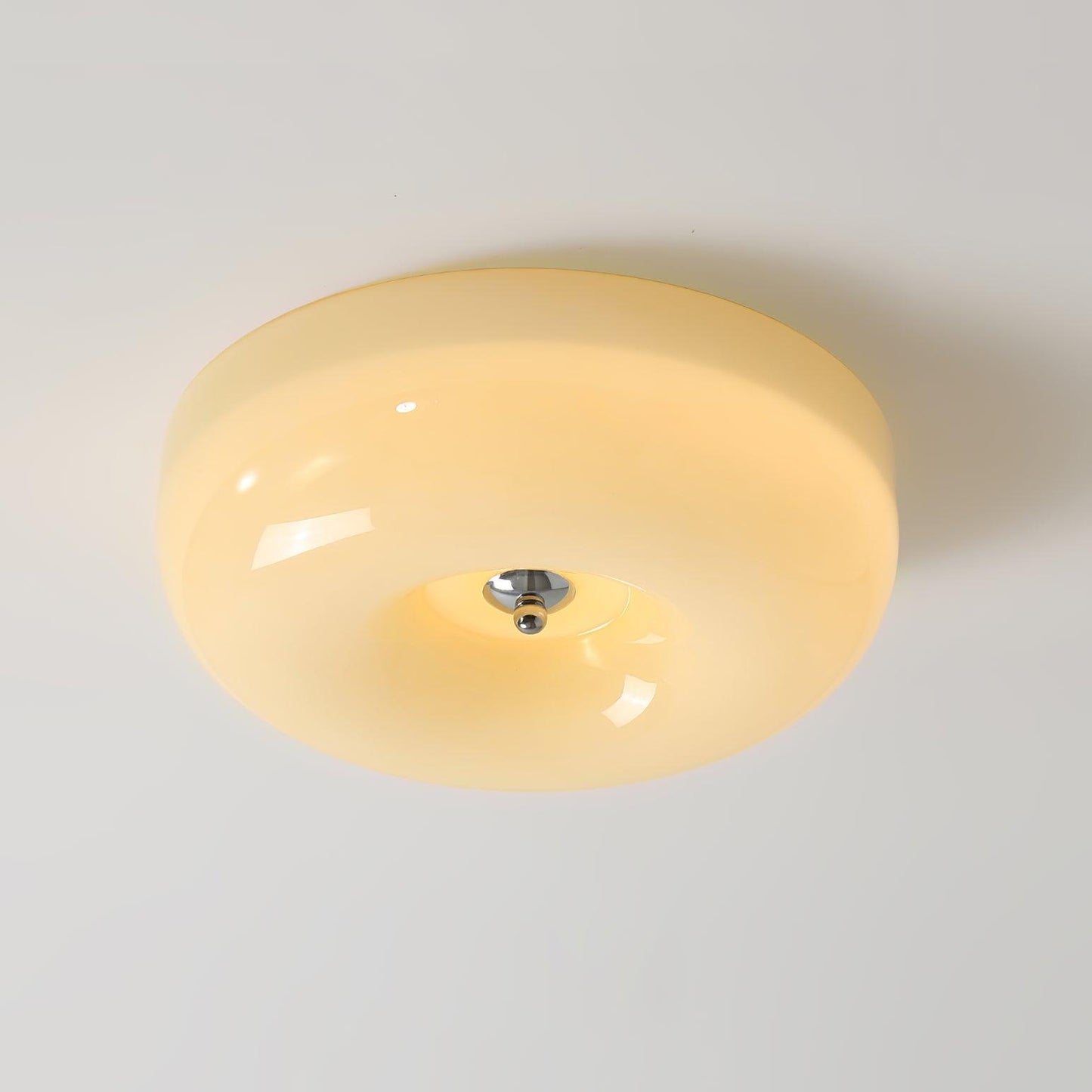 Plafondlamp Glas Swirl Metaal Wit Koffie Beige Woonkamer Slaapkamer LED 3000K 4000K 6000K Ø32 Ø40 Ø46cm Plafonnière Dimbaar