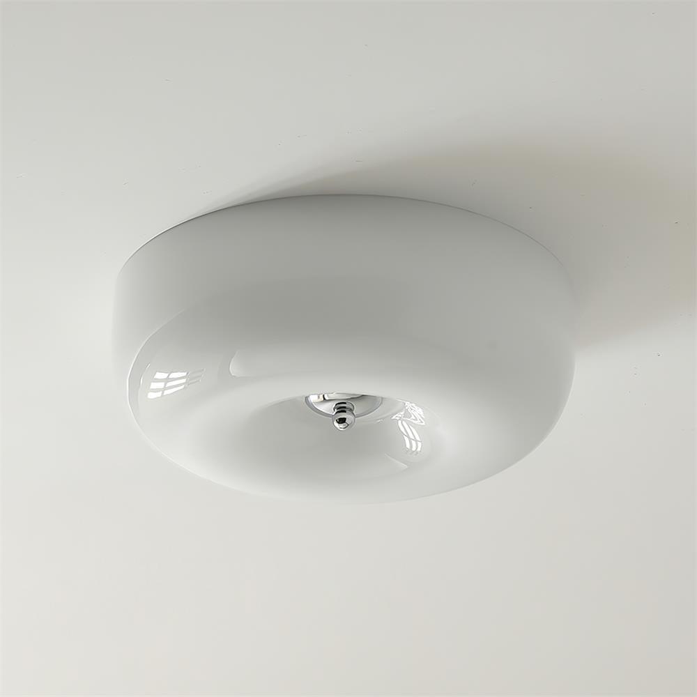 Plafondlamp Glas Swirl Metaal Wit Koffie Beige Woonkamer Slaapkamer LED 3000K 4000K 6000K Ø32 Ø40 Ø46cm Plafonnière Dimbaar