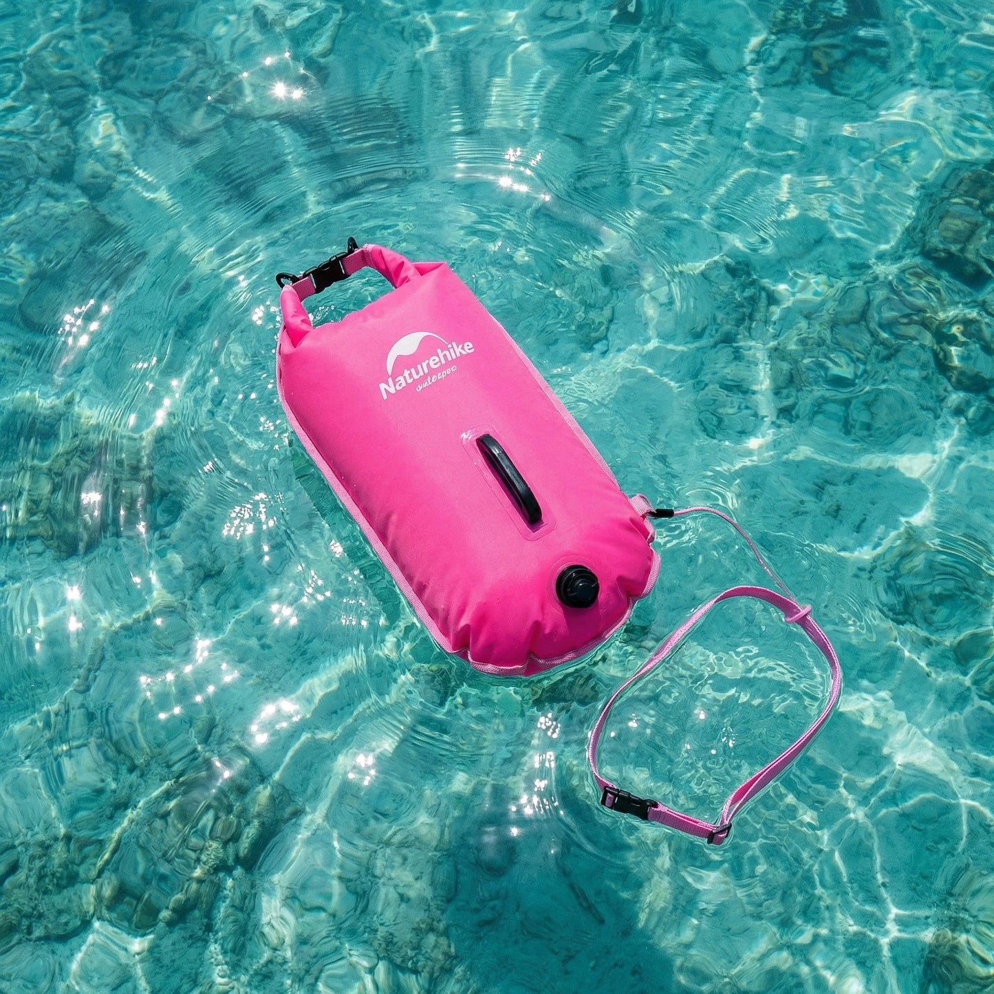 Zwemboeisignaalbaken Waterdicht Opbergvak Oranje Roze Sleeplijn Veiligheid Openwater Zwemmen Training Triathlon Zichtbaar