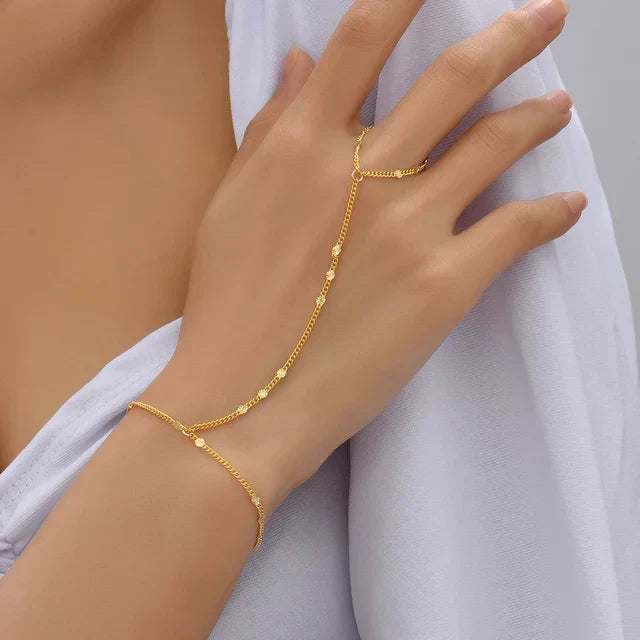Goudkleurig Sieradenset met Handharnas Detail Luxe