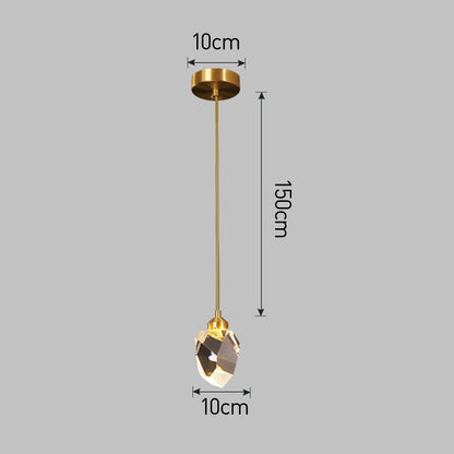 Hanglamp Glas Metaal Goud Verstelbaar Eettafel Woonkamer Keukeneiland Druppelvorm Designlamp Sfeerverlichting