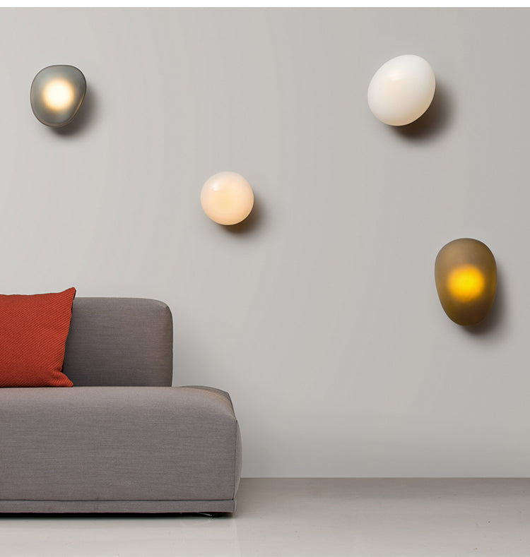 Moderne Glazen Wandlamp met Sfeervolle Ovale Kap – Stijlvolle Minimalistische Verlichting voor Hal Slaapkamer Woonkamer