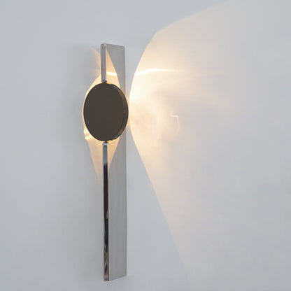 Kinetic Shadow Wandlamp Sculptuur met Verchroomde Schaduwprojectie