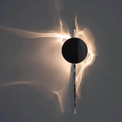 Kinetic Shadow Wandlamp Sculptuur met Verchroomde Schaduwprojectie