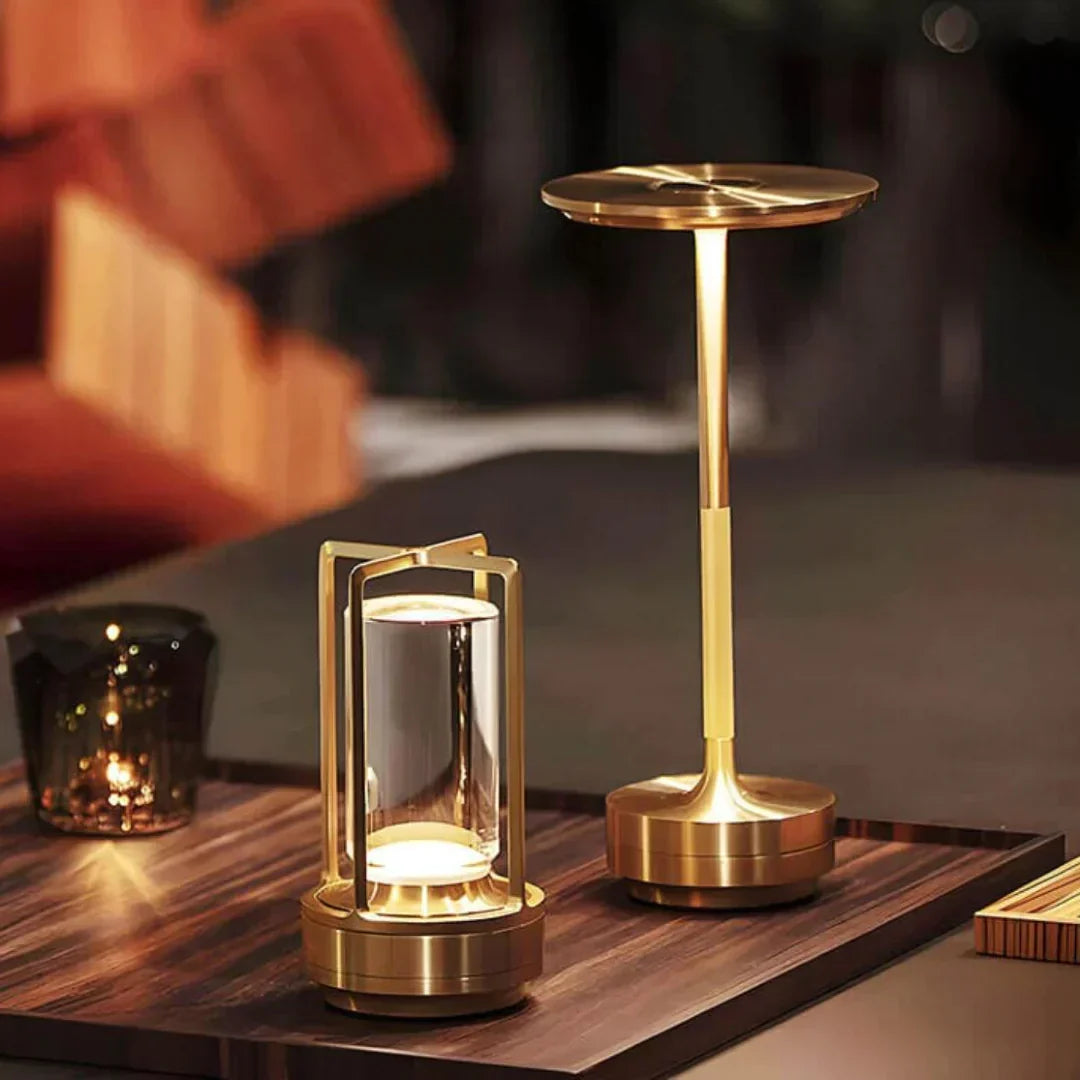 Elegante Tafellamp Kristalglas Dimbaar 3 Lichtinstellingen Oplaadbaar 18 Uur Batterij Draadloos 2600mAh Voor Woonkamer Slaapkamer Kantoor Buiten
