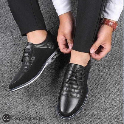 Zwarte Heren Schoenen Formal Business Stijl