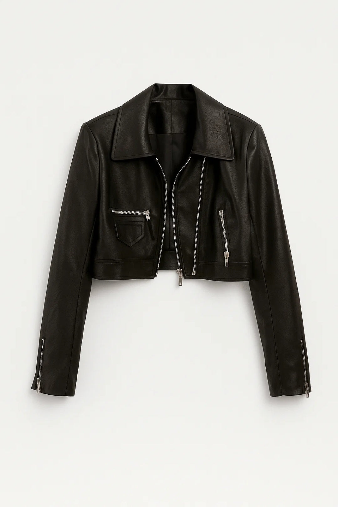 Dames Biker Jas Kort Model met Rits Stoer - StudioMarella