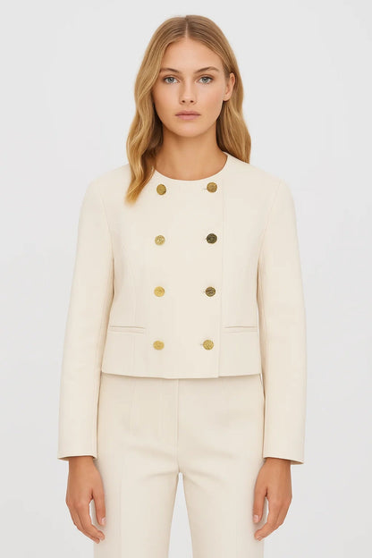 Blazer Dubbele Rij Knopen Klassiek Elegant Design