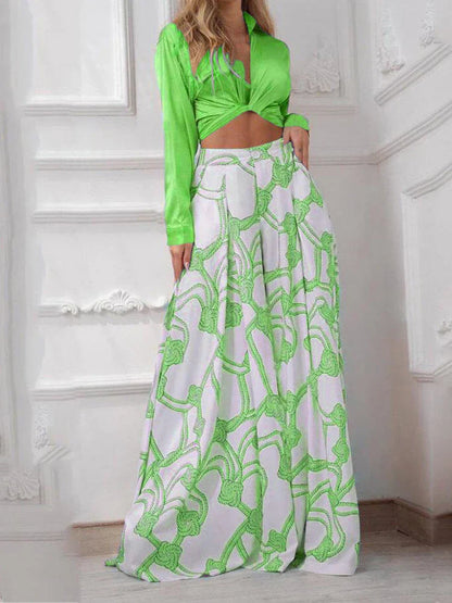 Vrouwelijke Gedrukte Casual Kleding Set