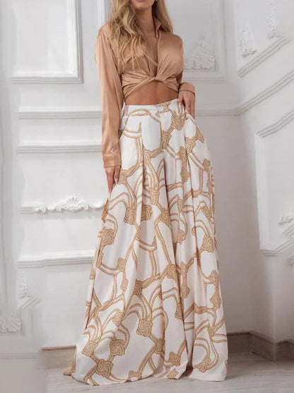 Vrouwelijke Gedrukte Casual Kleding Set