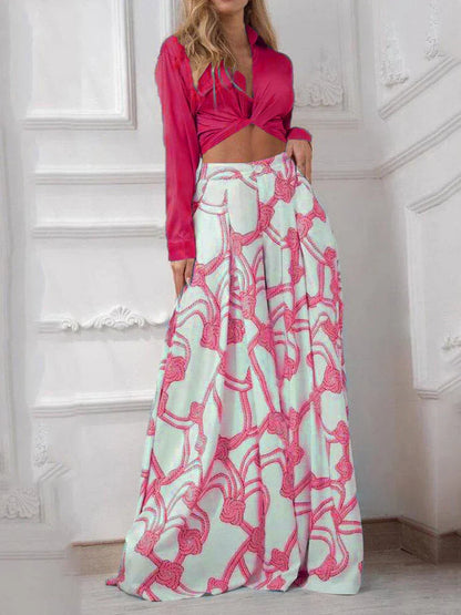 Vrouwelijke Gedrukte Casual Kleding Set