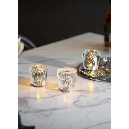 Diamant Kristal Tafellamp met Ingebouwde Accu – Draadloos & Dimbaar – Ø 8,2 cm × H 9 cm
