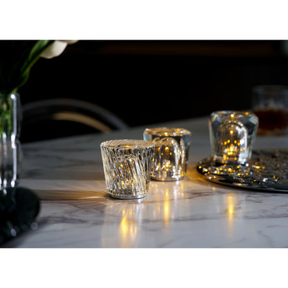 Diamant Kristal Tafellamp met Ingebouwde Accu – Draadloos & Dimbaar – Ø 8,2 cm × H 9 cm