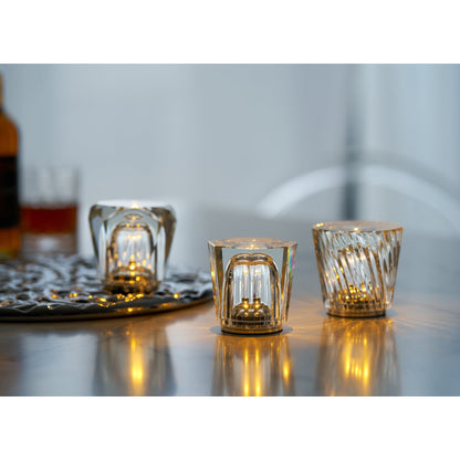 Diamant Kristal Tafellamp met Ingebouwde Accu – Draadloos & Dimbaar – Ø 8,2 cm × H 9 cm