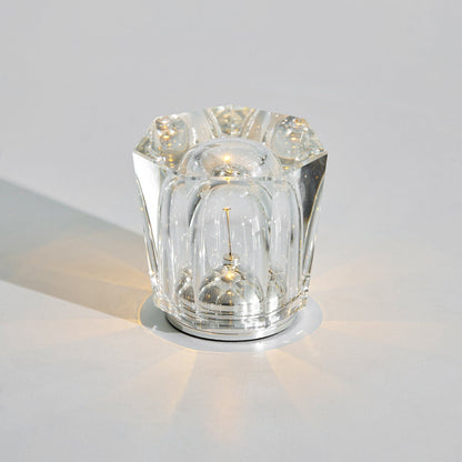 Diamant Kristal Tafellamp met Ingebouwde Accu – Draadloos & Dimbaar – Ø 8,2 cm × H 9 cm