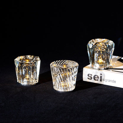Diamant Kristal Tafellamp met Ingebouwde Accu – Draadloos & Dimbaar – Ø 8,2 cm × H 9 cm