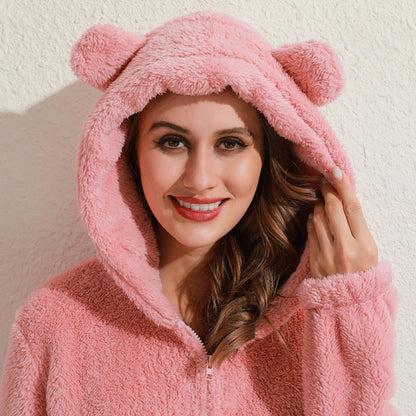Cuddle Volwassenen Fleece Onesie | Superzacht met Berenoortjes 1