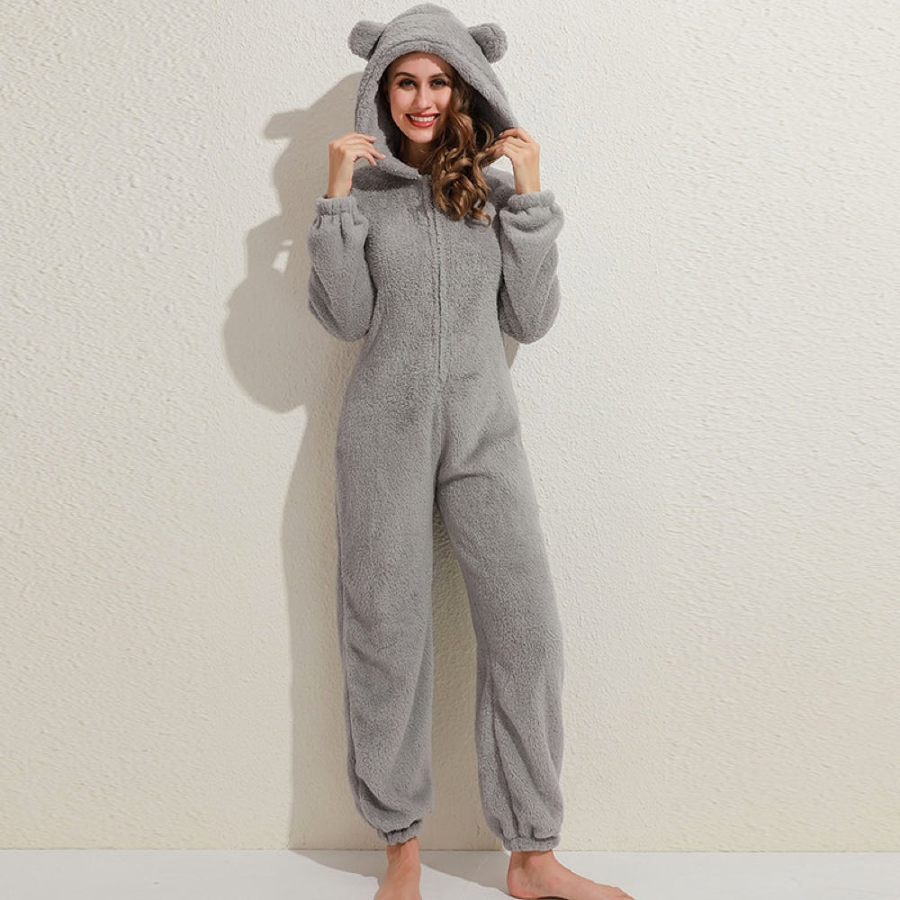 Cuddle Volwassenen Fleece Onesie | Superzacht met Berenoortjes 3