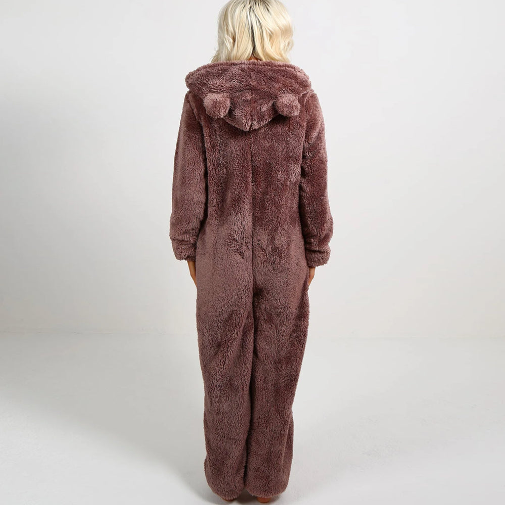 Cuddle Volwassenen Fleece Onesie | Superzacht met Berenoortjes 8
