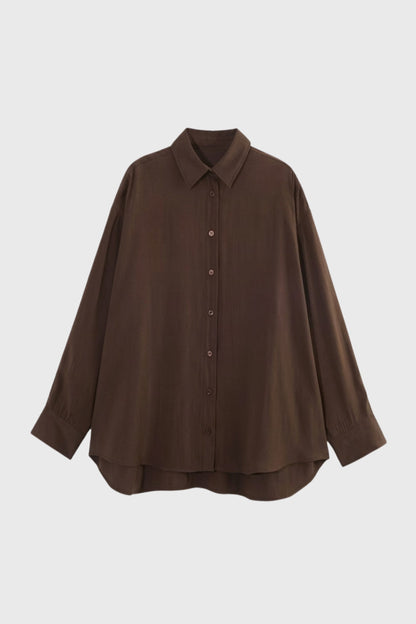 Dames Blouse Oversized Losse Fit met Knoopsluiting