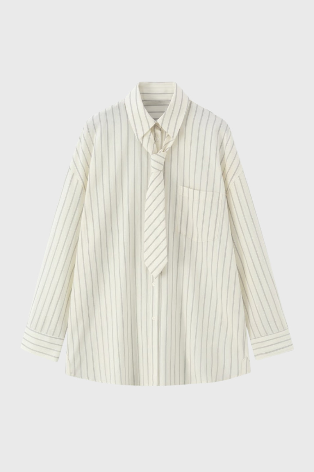 Dames Blouse Oversized Gestreept met Strik Detail - StudioMarella
