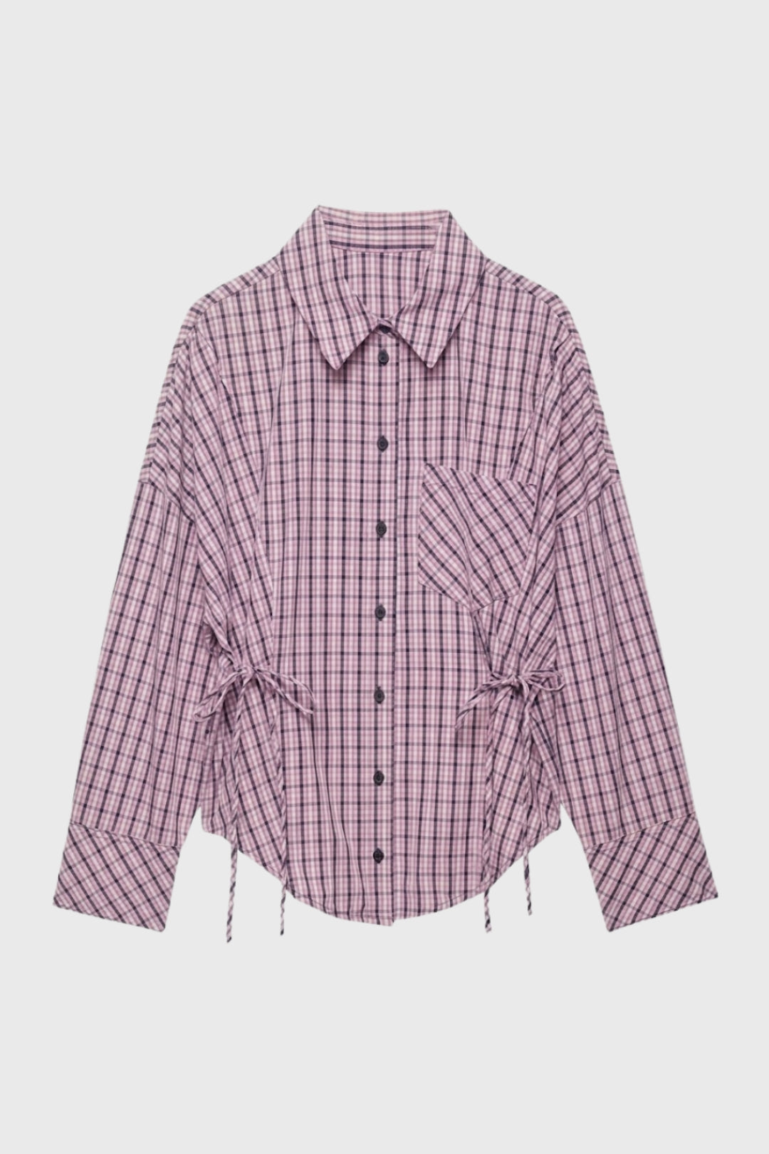 Dames Blouse Geruit met Strikceintuur Trendy Stijl - StudioMarella